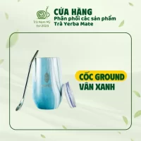 GOURD INOX VÂN XANH – CỐC UỐNG MATÉ CÓ NẮP