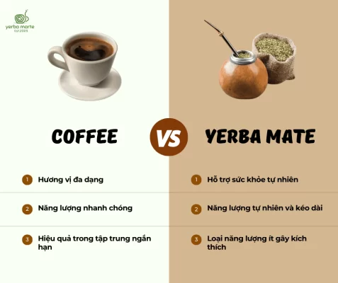 yerba mate và cafe